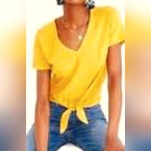 J Crew Tie-Front T-Shirt